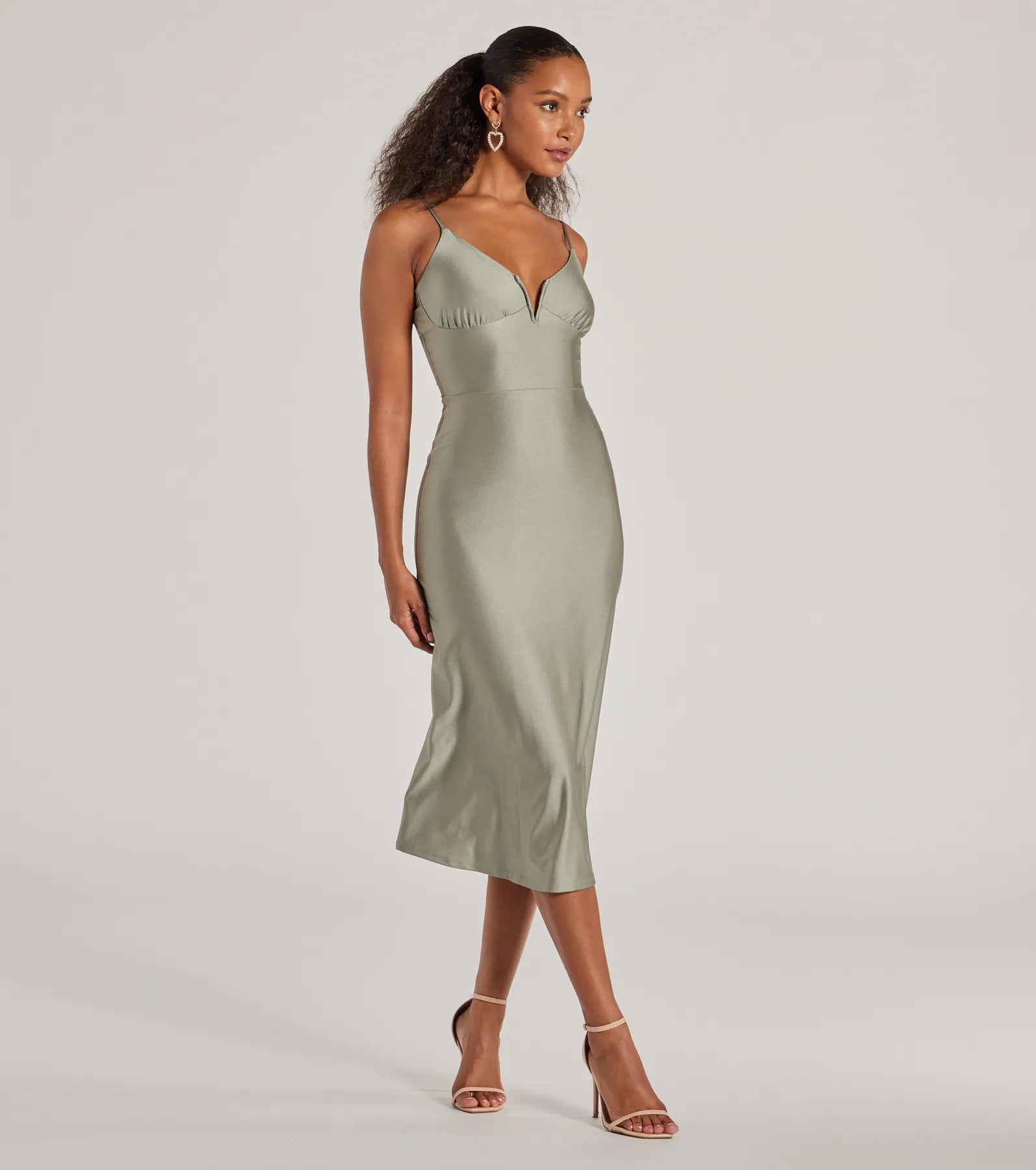 Cause To Celebrate V-Neck A-Line Midi Dress - Image 4