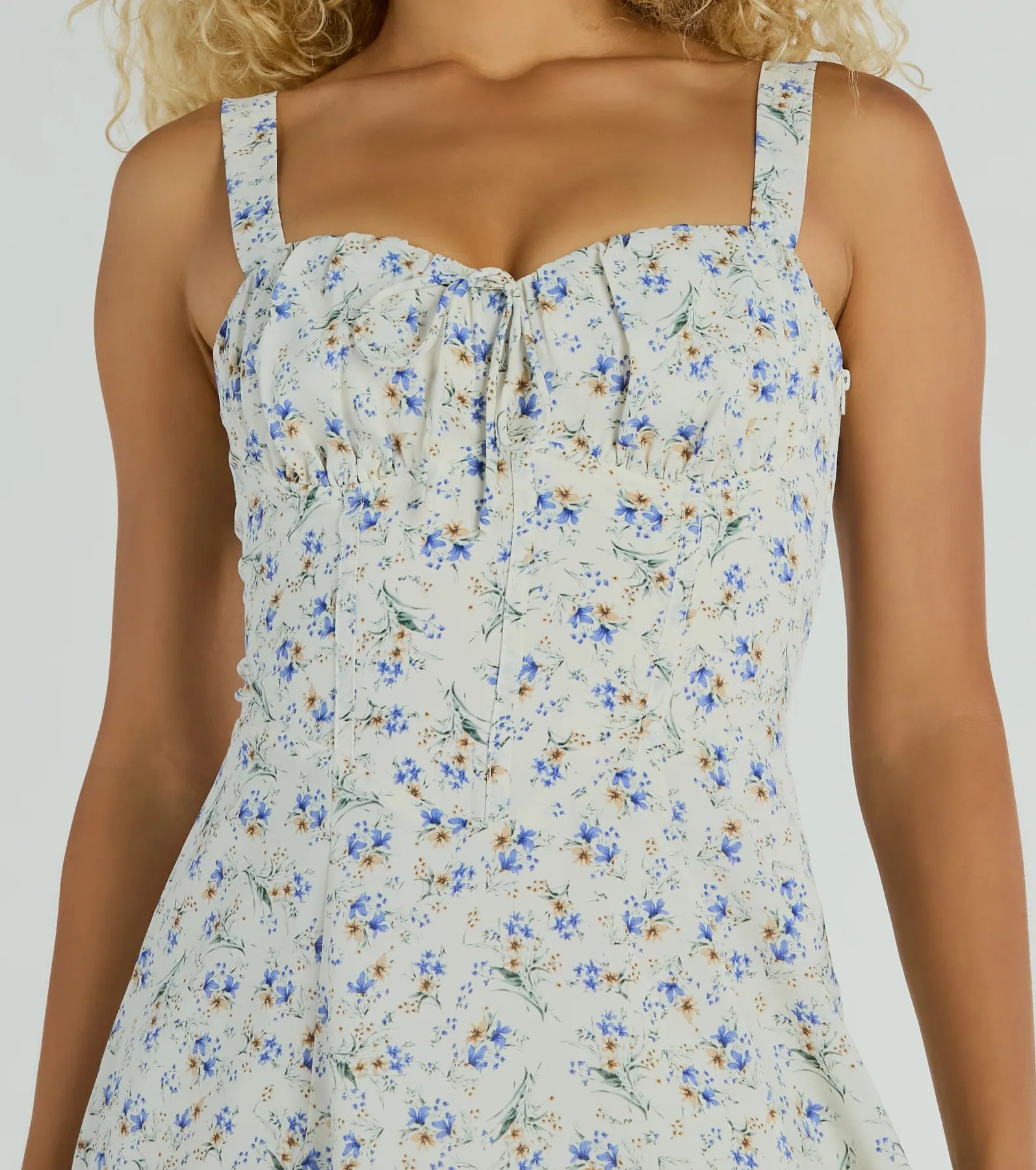 Love's In The Air Floral Chiffon A-Line Dress - Image 4