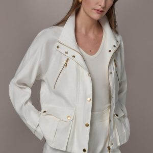LINEN-BLEND UTILITY JACKET