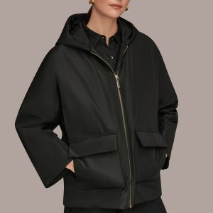 HOODED LIGHT QUILT JACKET