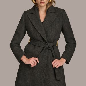 WOOL LONG WRAP COAT