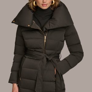FUNNEL NECK PUFFER COAT