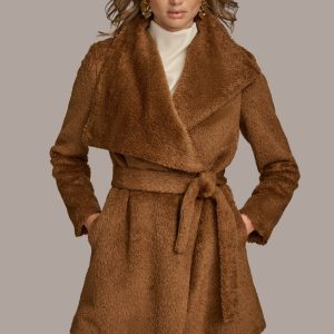 Belted Wool Wrap Coat