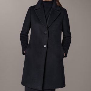 TWO BUTTON REEFER COAT