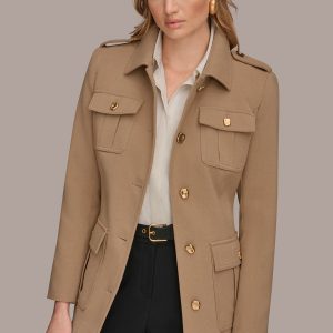 BELTED MILITARY BLAZER