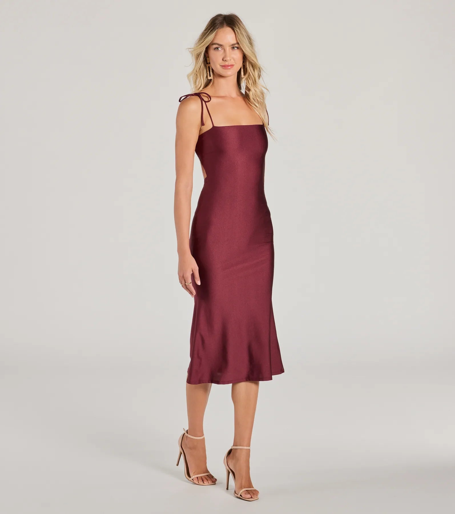 Something About Her Strappy Back Bodycon Midi Dress - Image 4