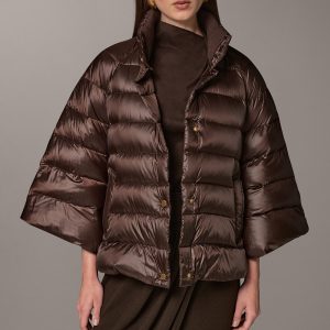 3/4 SLEEVE DOWN PUFFER CAPE